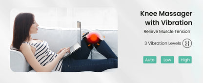 Appareil de Massage Intelligent pour Genou – Vibration & Chaleur Rouge Thérapeutique