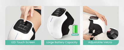 Appareil de Massage Intelligent pour Genou – Vibration & Chaleur Rouge Thérapeutique