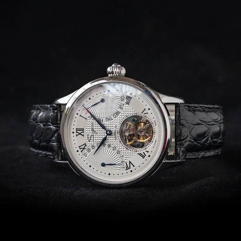 SUGESS ST8004 – Tourbillon Mécanique Prestige (Édition Cuir Crocodile)