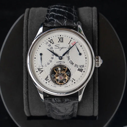 SUGESS ST8004 – Tourbillon Mécanique Prestige (Édition Cuir Crocodile)