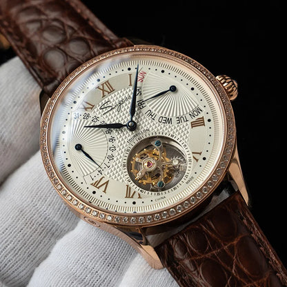 SUGESS ST8004 – Tourbillon Mécanique Prestige (Édition Cuir Crocodile)