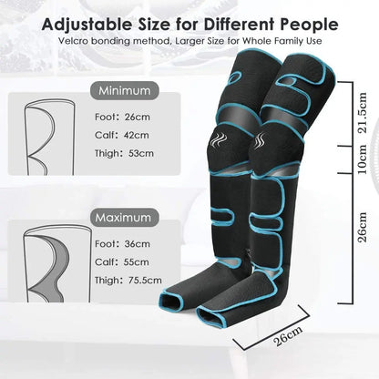 Massage Jambes 360° avec Chauffe Genoux – Sans Fil & Compression Intelligente