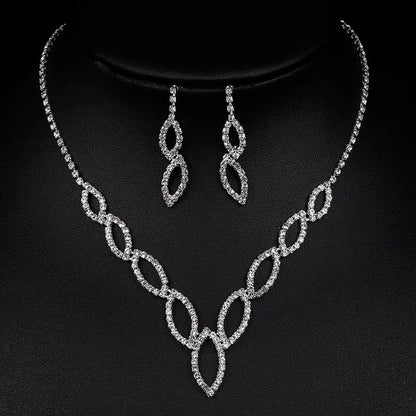 Parure Bijoux Cristal BLIJERY – Collier & Boucles Élégantes (Plusieurs Styles au Choix)