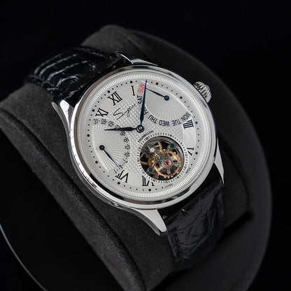 SUGESS ST8004 – Tourbillon Mécanique Prestige (Édition Cuir Crocodile)