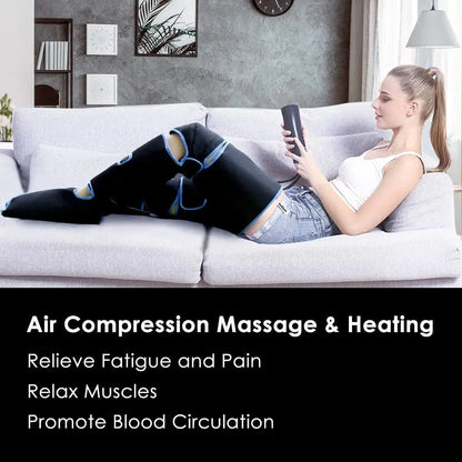 Massage Jambes 360° avec Chauffe Genoux – Sans Fil & Compression Intelligente