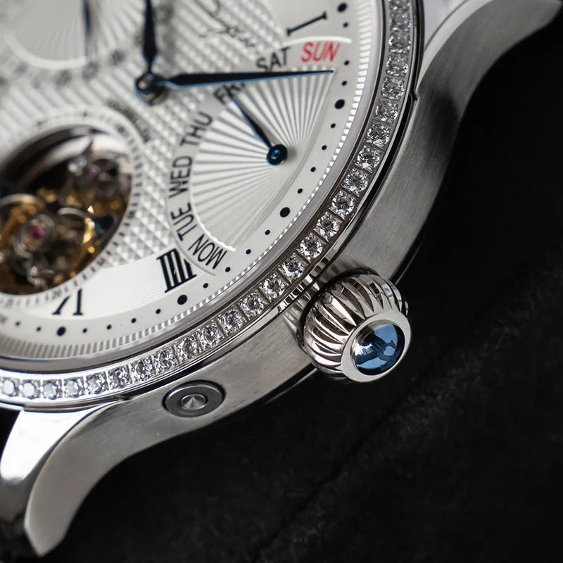 SUGESS ST8004 – Tourbillon Mécanique Prestige (Édition Cuir Crocodile)