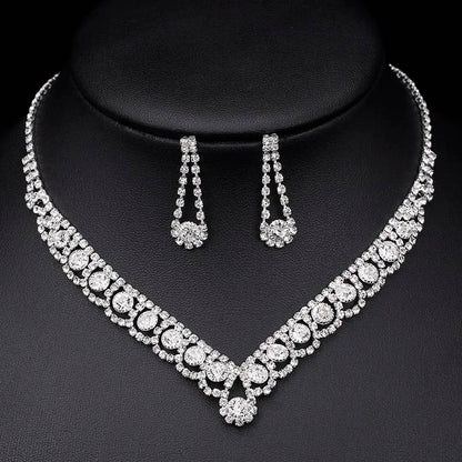Parure Bijoux Cristal BLIJERY – Collier & Boucles Élégantes (Plusieurs Styles au Choix)