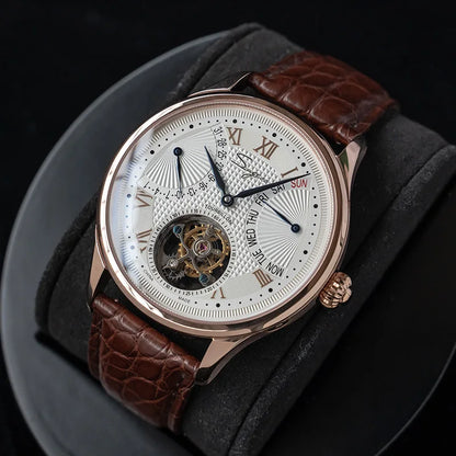 SUGESS ST8004 – Tourbillon Mécanique Prestige (Édition Cuir Crocodile)