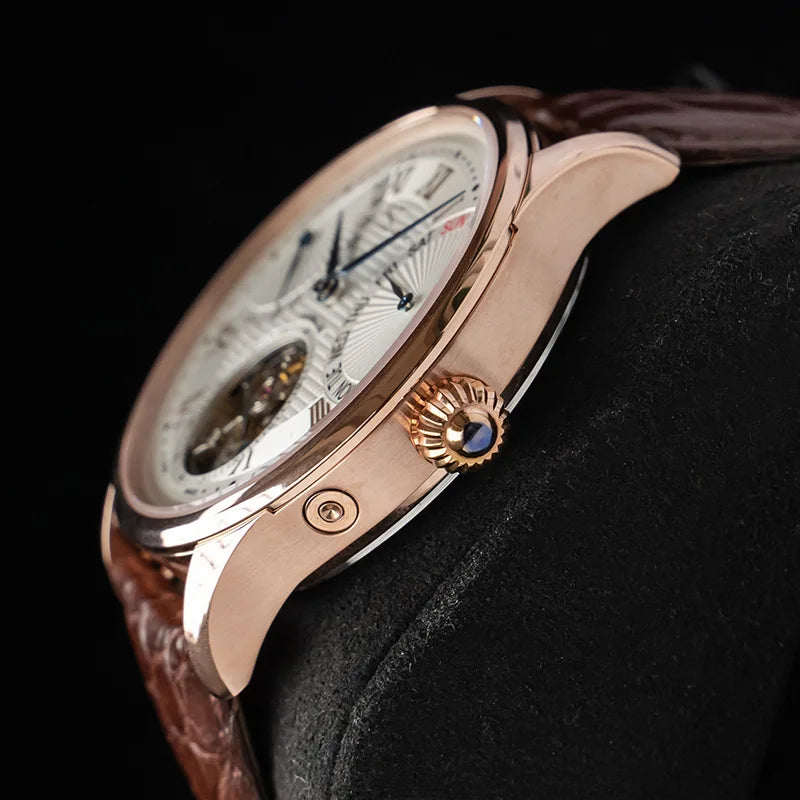SUGESS ST8004 – Tourbillon Mécanique Prestige (Édition Cuir Crocodile)