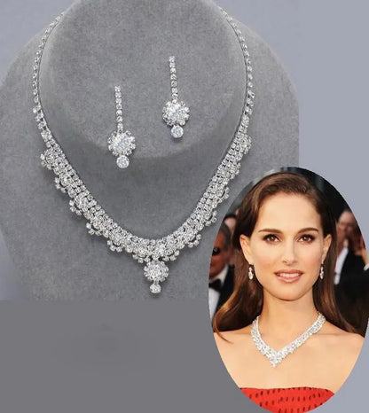 Parure Bijoux Cristal BLIJERY – Collier & Boucles Élégantes (Plusieurs Styles au Choix)