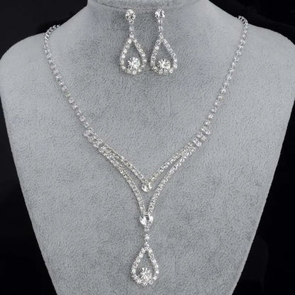 Parure Bijoux Cristal BLIJERY – Collier & Boucles Élégantes (Plusieurs Styles au Choix)