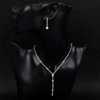 Parure Bijoux Cristal BLIJERY – Collier & Boucles Élégantes (Plusieurs Styles au Choix)
