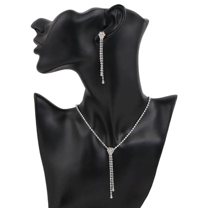Parure Bijoux Cristal BLIJERY – Collier & Boucles Élégantes (Plusieurs Styles au Choix)