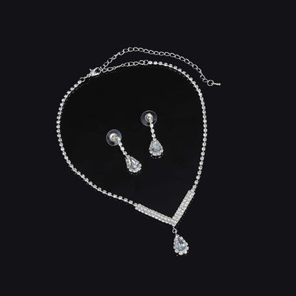 Parure Bijoux Cristal BLIJERY – Collier & Boucles Élégantes (Plusieurs Styles au Choix)