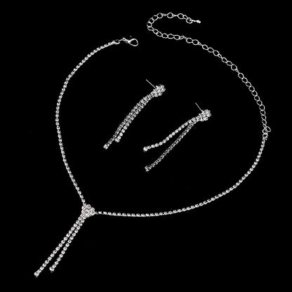 Parure Bijoux Cristal BLIJERY – Collier & Boucles Élégantes (Plusieurs Styles au Choix)