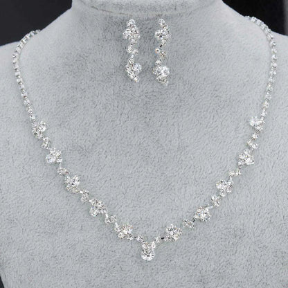 Parure Bijoux Cristal BLIJERY – Collier & Boucles Élégantes (Plusieurs Styles au Choix)