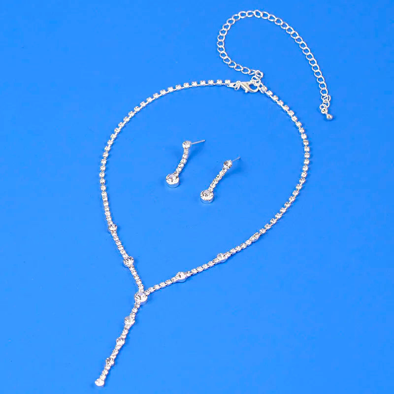 Parure Bijoux Cristal BLIJERY – Collier & Boucles Élégantes (Plusieurs Styles au Choix)