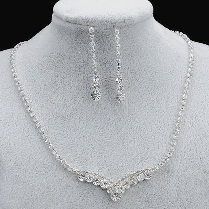 Parure Bijoux Cristal BLIJERY – Collier & Boucles Élégantes (Plusieurs Styles au Choix)