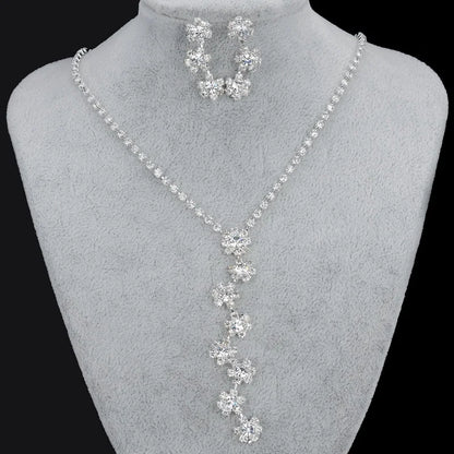 Parure Bijoux Cristal BLIJERY – Collier & Boucles Élégantes (Plusieurs Styles au Choix)