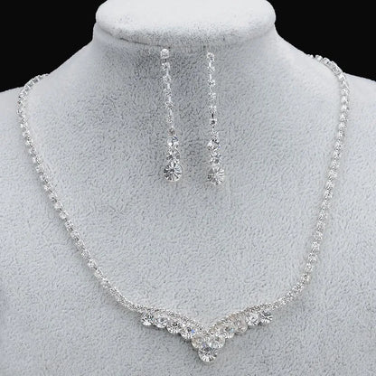 Parure Bijoux Cristal BLIJERY – Collier & Boucles Élégantes (Plusieurs Styles au Choix)