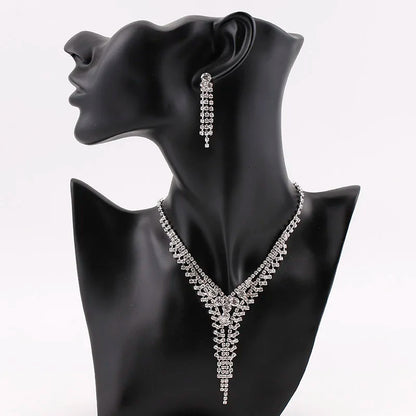 Parure Bijoux Cristal BLIJERY – Collier & Boucles Élégantes (Plusieurs Styles au Choix)