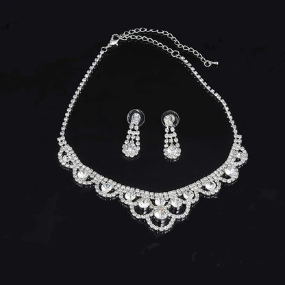 Parure Bijoux Cristal BLIJERY – Collier & Boucles Élégantes (Plusieurs Styles au Choix)