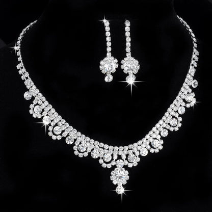 Parure Bijoux Cristal BLIJERY – Collier & Boucles Élégantes (Plusieurs Styles au Choix)