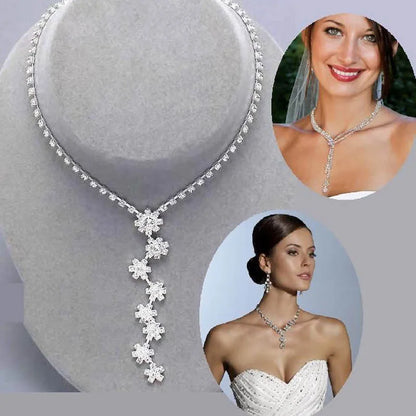 Parure Bijoux Cristal BLIJERY – Collier & Boucles Élégantes (Plusieurs Styles au Choix)