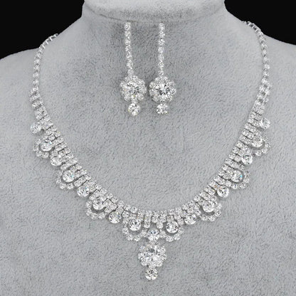 Parure Bijoux Cristal BLIJERY – Collier & Boucles Élégantes (Plusieurs Styles au Choix)