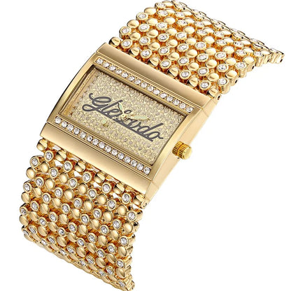 G&D G027 – Montre Bijou Femme Dorée (Édition Glamour & Élégance)