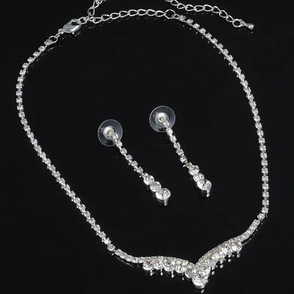 Parure Bijoux Cristal BLIJERY – Collier & Boucles Élégantes (Plusieurs Styles au Choix)