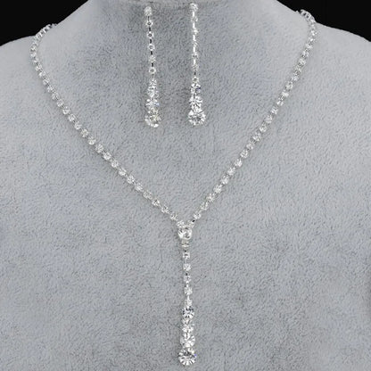 Parure Bijoux Cristal BLIJERY – Collier & Boucles Élégantes (Plusieurs Styles au Choix)