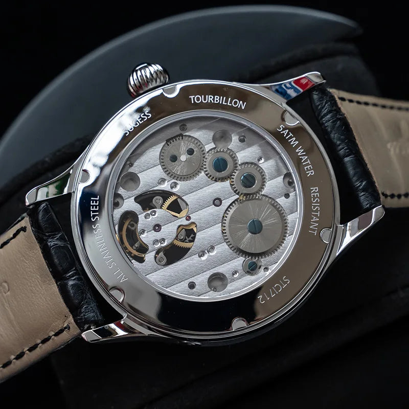 SUGESS ST8004 – Tourbillon Mécanique Prestige (Édition Cuir Crocodile)