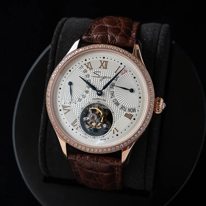 SUGESS ST8004 – Tourbillon Mécanique Prestige (Édition Cuir Crocodile)