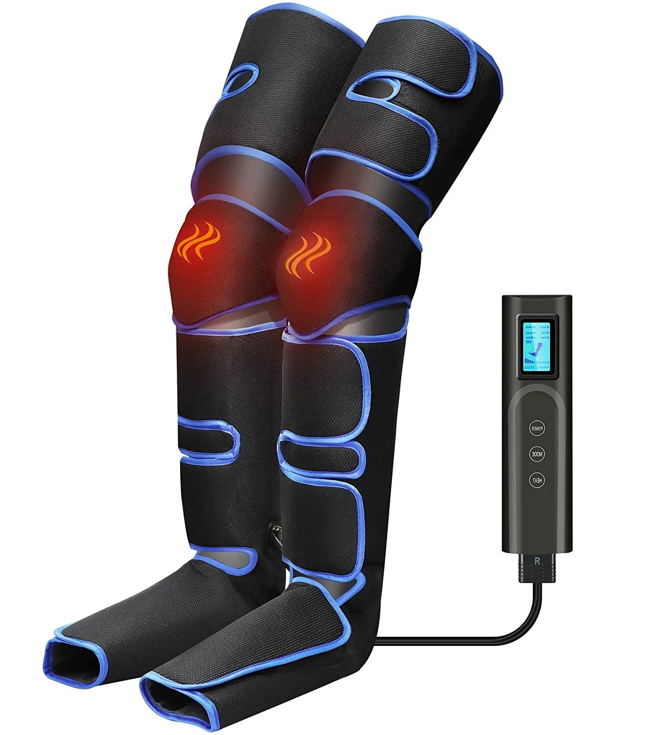 Massage Jambes 360° avec Chauffe Genoux – Sans Fil & Compression Intelligente