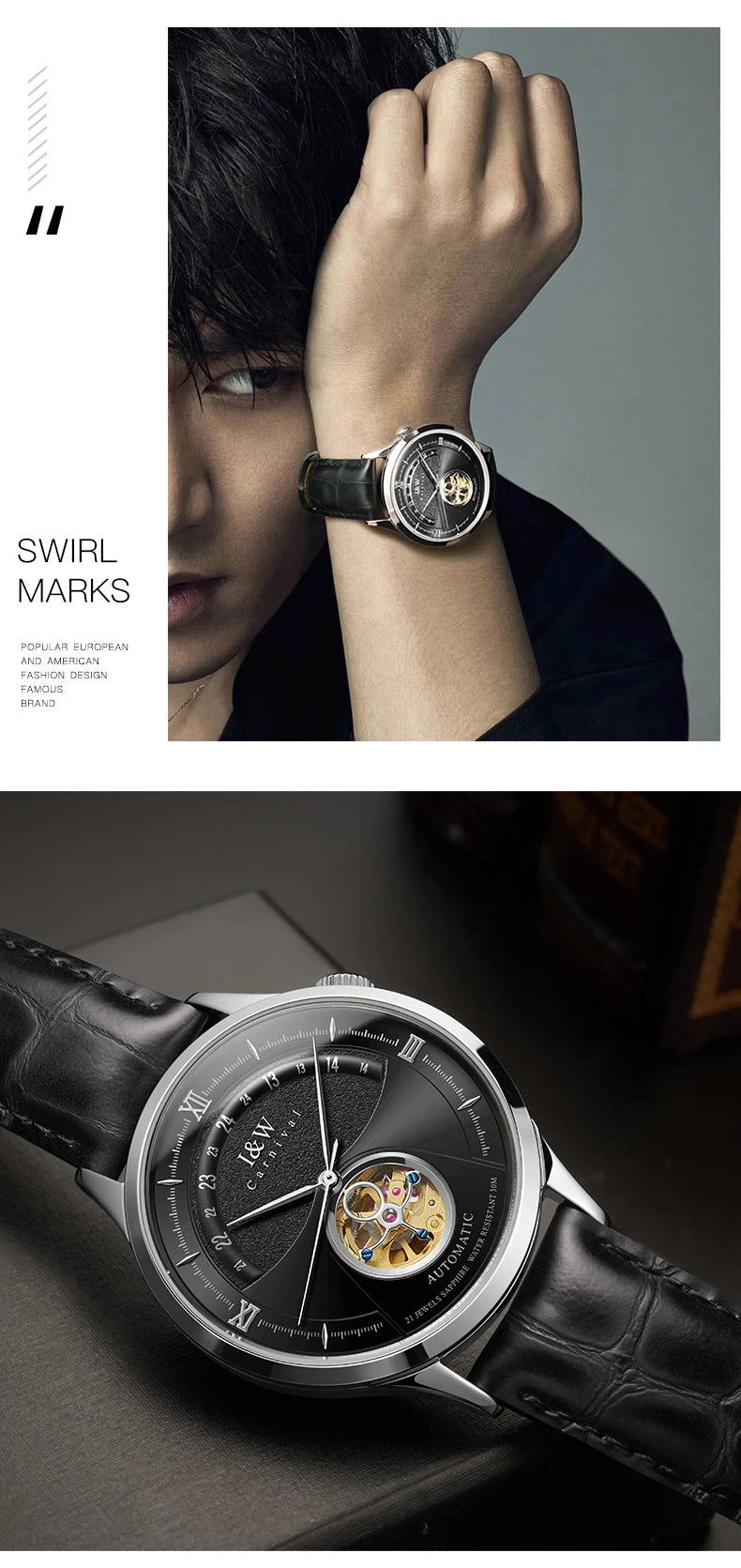 I&W MIYOTA – Tourbillon Bleu Prestige (Édition Saphir & Cuir Italien)