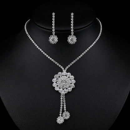 Parure Bijoux Cristal BLIJERY – Collier & Boucles Élégantes (Plusieurs Styles au Choix)