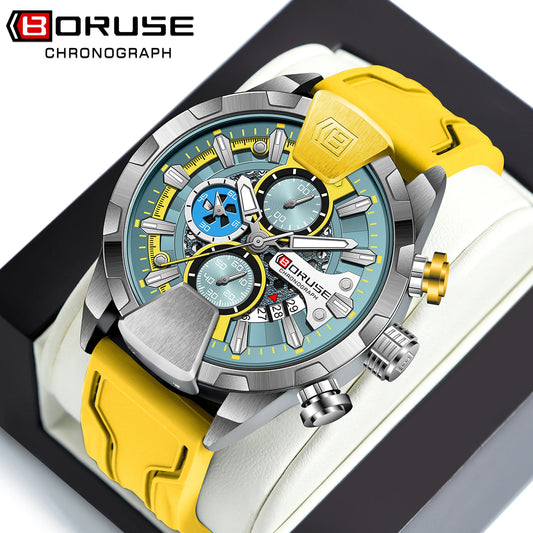 Montre BORUSE Chronographe Homme – Sport & Puissance (5 coloris)