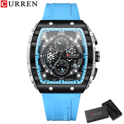 Montre CURREN 8442 – Design Rectangulaire & Style Sport Chic (Édition Limitée)