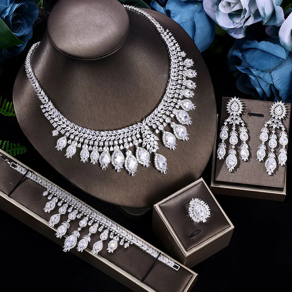 Parure Royale Émeraude – Bijoux Mariée Luxe 4 Pièces
(Édition Limitée – Style Dubaï 2024)
Référence : ZY-DZ279
Prix : 149,90 € (au lieu de 179,90 €)