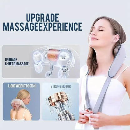 Massage Chauffant Épaules & Nuque – Écharpe Massante 6D