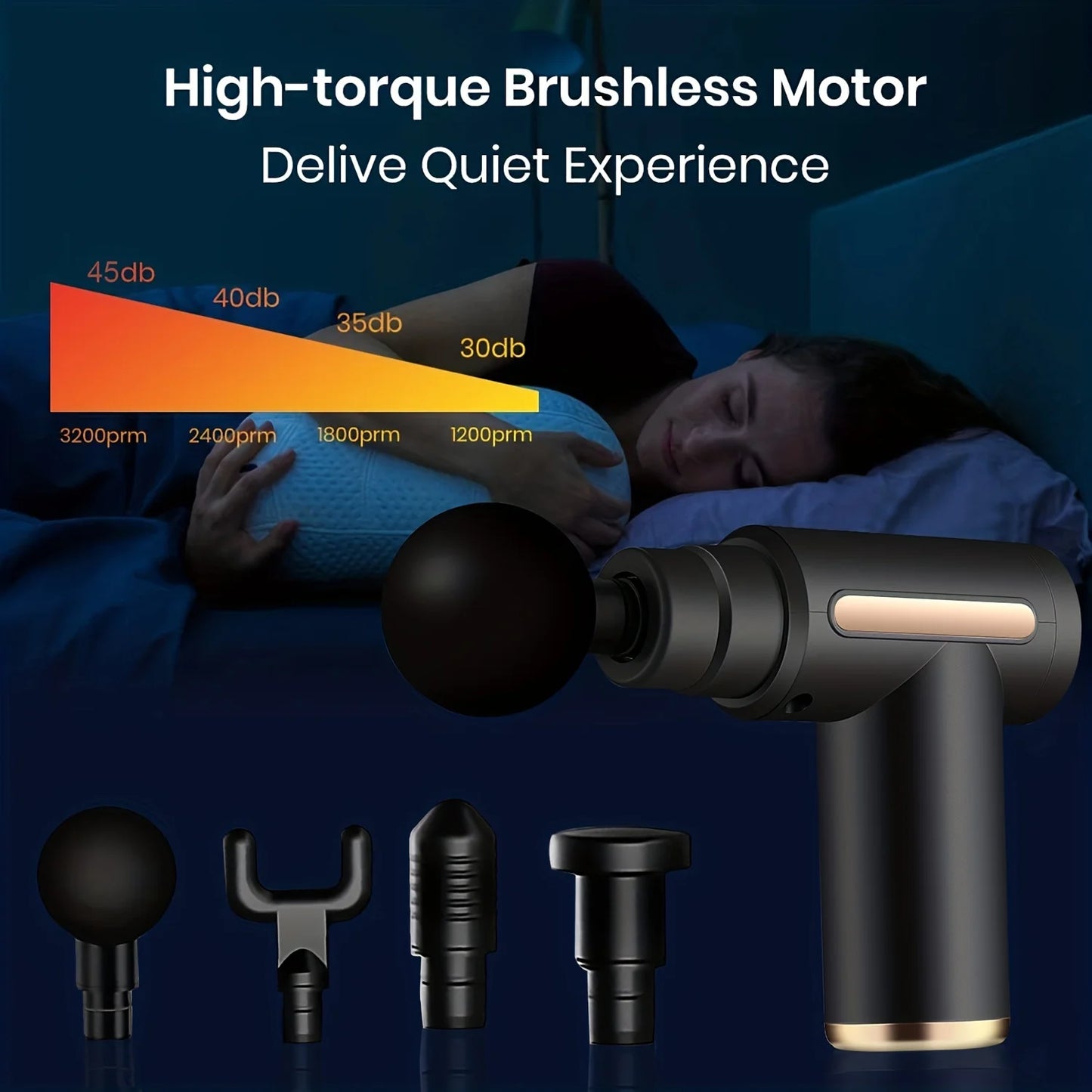 Pistolet de Massage Profond – 6 ou 30 Vitesses | Recharge USB-C