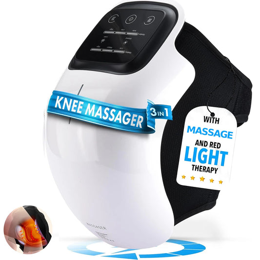 Appareil de Massage Intelligent pour Genou – Vibration & Chaleur Rouge Thérapeutique