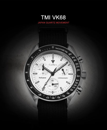 CADISEN C7064 – Chronographe Prestige VK68 (Édition Sport Vintage)