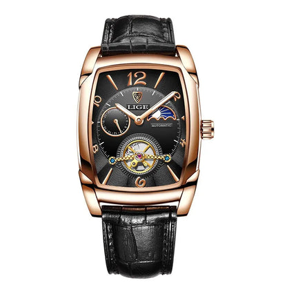 LIGE LG8949 – Montre Mécanique Homme (Édition Business & Phase de Lune)