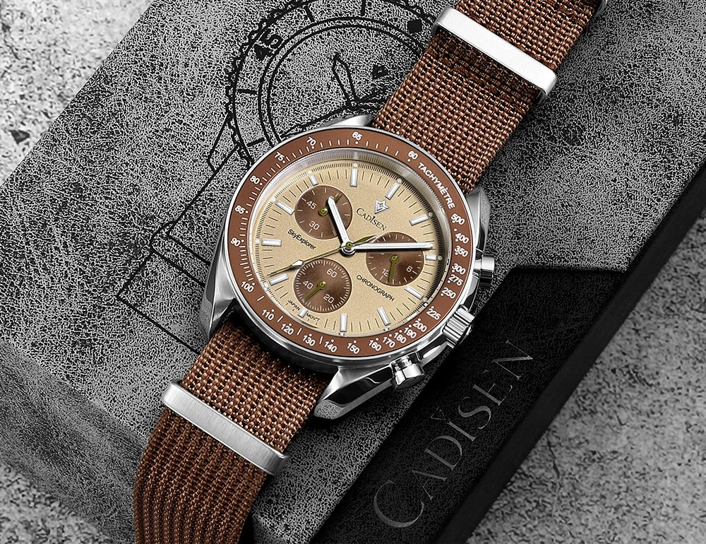CADISEN C7064 – Chronographe Prestige VK68 (Édition Sport Vintage)