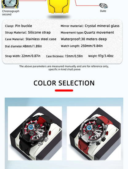 Montre BORUSE Chronographe Homme – Sport & Puissance (5 coloris)