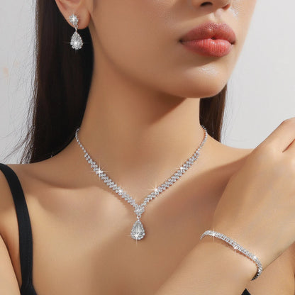 Parure Mariée – Série Claw Chain Goutte d’Eau (4 pièces)
