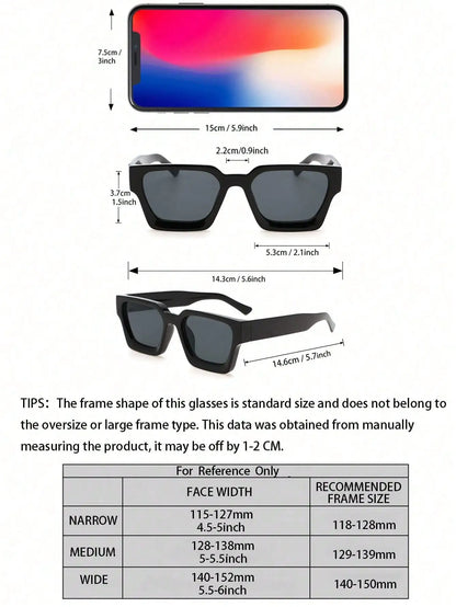 Lunettes de Soleil Carrées – Unisexes, Style Urbain & UV400