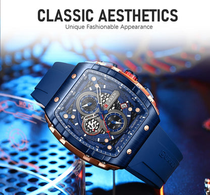 Montre CURREN 8442 – Design Rectangulaire & Style Sport Chic (Édition Limitée)